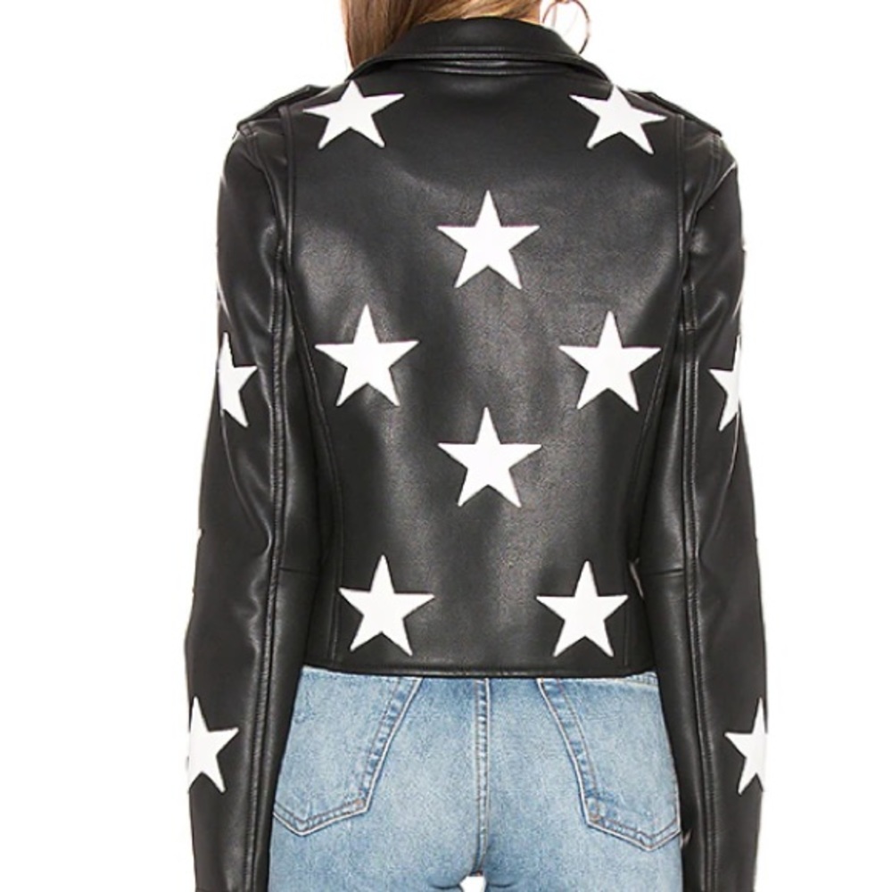 Star Vegan Leather Jacket - Picture 9 of 15